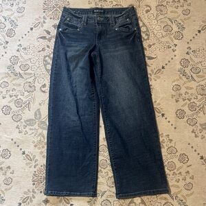 Blue Spice Wide-Leg Dark Blue Jeans